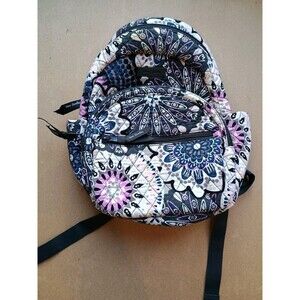 Vera Bradley Mimosa Medallion Purple Floral Essential Compact Small Backpack